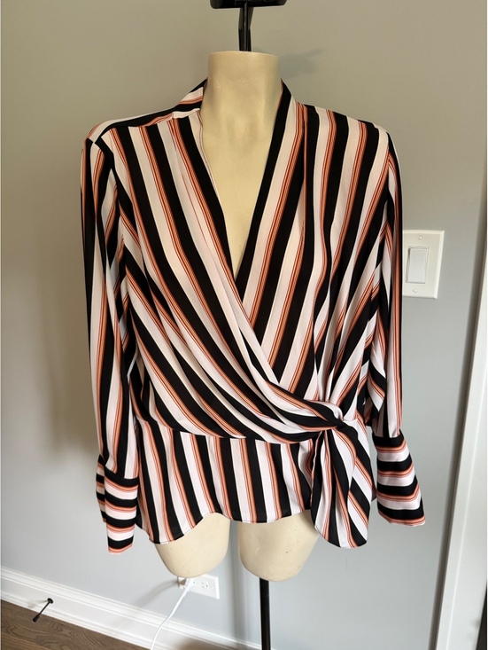 Chelsea28 Tops - Chelsea28 Women's Striped Wrap Blouse XL